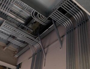 Interior commercial electrical conduit in Wisconsin displays work done by E-Con Electric contractors