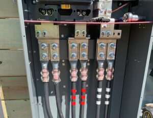 Industrial electrical control breaker switch box installed by Wisconsin electricians at E-Con Electric