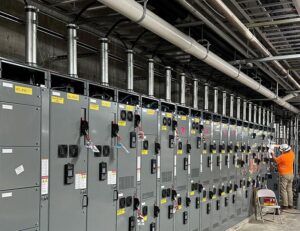 Large scale industrial electrical control breaker box installed by Wisconsin electricians at E-Con Electric